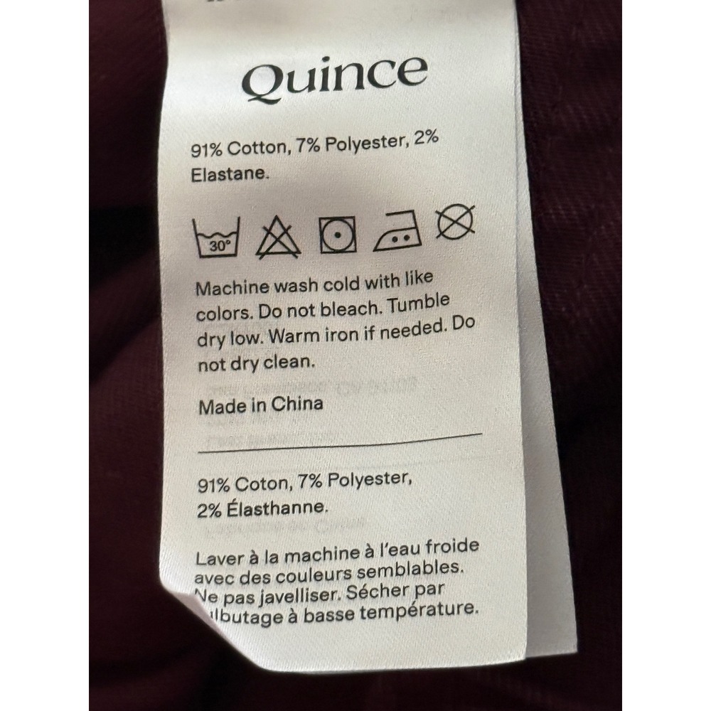 Quince Bella Stretch Wide Leg Jeans Wine Tasting Red Size 26 W-PNT-205 NWT - Picture 4 of 5